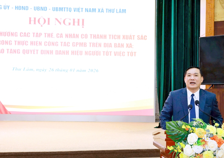 ĐU- HĐND-UBND-UBMTTQ Việt Nam xã Thư Lâm khen thưởng các tập thể, cá nhân có thành tích xuất sắc trong thực hiện công tác GPMB trên địa bàn xã, trao tặng quyết định danh hiệu NTVT- Ảnh 8.