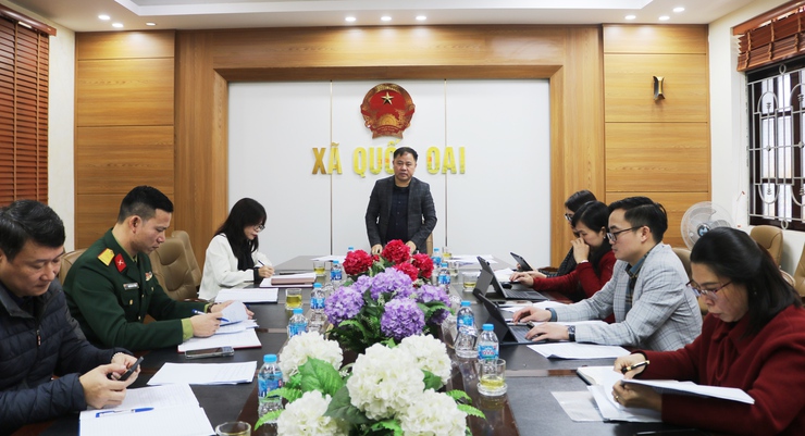 UBND xã Quốc Oai họp tập thể lãnh đạo, thống nhất nhiều nội dung quan trọng dịp Tết Bính Ngọ 2026- Ảnh 1.