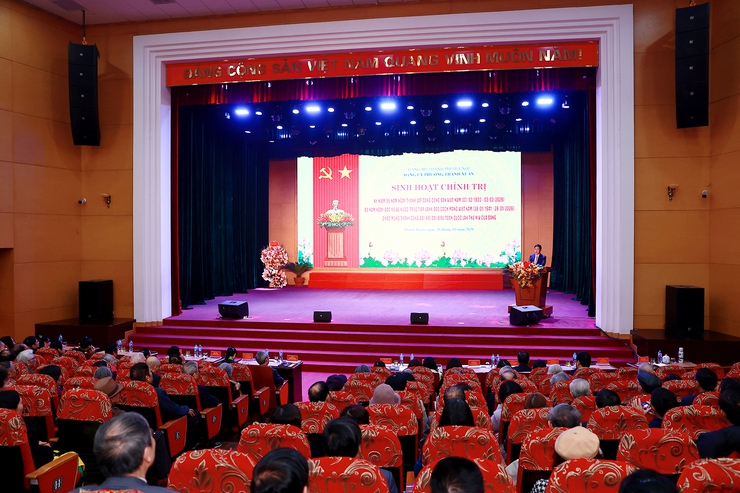 Phường Thanh Xuân tổ chức sinh hoạt chính trị: Khơi dậy khát vọng cống hiến, chào mừng thành công Đại hội đại biểu toàn quốc lần thứ XIV của Đảng- Ảnh 1.