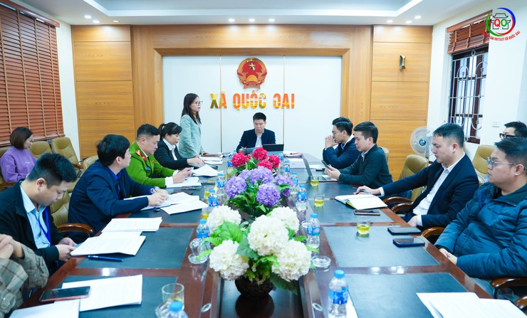 UBND XÃ QUỐC OAI LÀM VIỆC VỚI PHÒNG VĂN HÓA – XÃ HỘI VỀ TRIỂN KHAI NGHỊ QUYẾT 57-NQ/TW VÀ CUỘC THI "GIỮ GÌN THÔN SÁNG – XANH – SẠCH – ĐẸP" NĂM 2026- Ảnh 1.