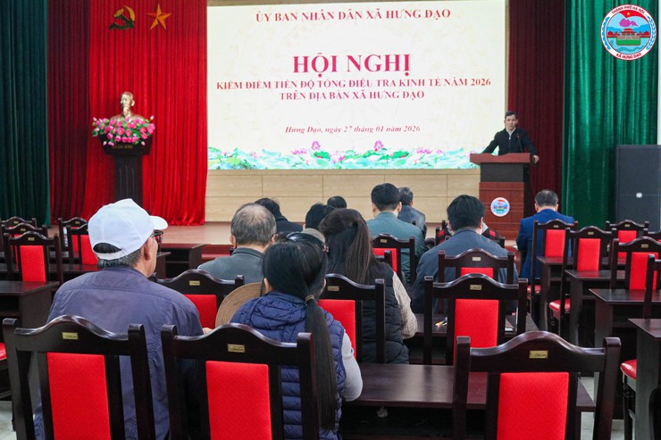 HỘI NGHỊ KIỂM ĐIỂM TIẾN ĐỘ TỔNG ĐIỀU TRA KINH TẾ NĂM 2026 TRÊN ĐỊA BÀN XÃ HƯNG ĐẠO- Ảnh 2.