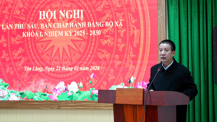 HỘI NGHỊ BAN CHẤP HÀNH ĐẢNG BỘ XÃ YÊN LÃNG LẦN THỨ 6 NHIỆM KỲ 2025–2030- Ảnh 3.