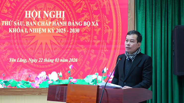 HỘI NGHỊ BAN CHẤP HÀNH ĐẢNG BỘ XÃ YÊN LÃNG LẦN THỨ 6 NHIỆM KỲ 2025–2030- Ảnh 4.