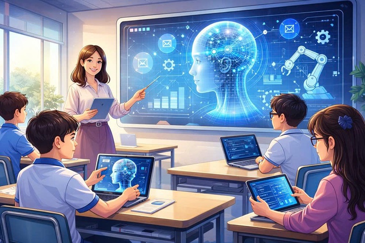 PHƯỜNG PHƯƠNG LIỆT TIÊN PHONG THÍ ĐIỂM GIÁO DỤC TRÍ TUỆ NHÂN TẠO (AI) CHO HỌC SINH PHỔ THÔNG NĂM 2026- Ảnh 1.