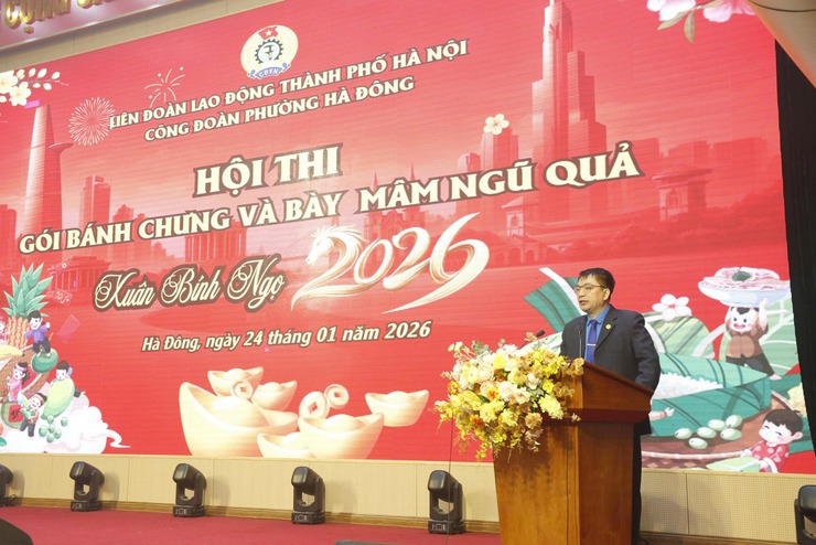 Công đoàn phường Hà Đông tổ chức Chương trình "Tết sum vầy - Xuân ơn Đảng năm 2026- Ảnh 1.