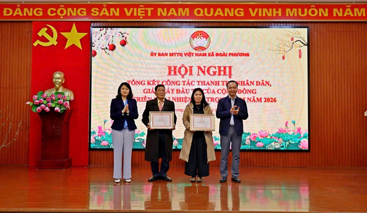 MTTQ xã Đoài Phương tổng kết công tác Thanh tra nhân dân, Giám sát đầu tư cộng đồng năm 2025
 
- Ảnh 2.