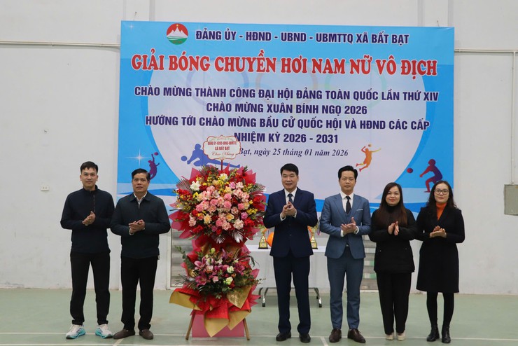 XÃ BẤT BẠT KHAI MẠC GIẢI BÓNG CHUYỀN HƠI NAM – NỮ NĂM 2026- Ảnh 3.
