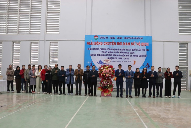 XÃ BẤT BẠT KHAI MẠC GIẢI BÓNG CHUYỀN HƠI NAM – NỮ NĂM 2026- Ảnh 4.