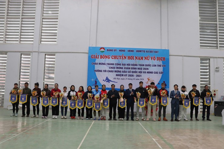 XÃ BẤT BẠT KHAI MẠC GIẢI BÓNG CHUYỀN HƠI NAM – NỮ NĂM 2026- Ảnh 7.