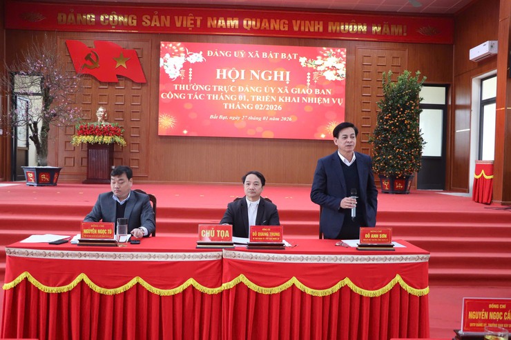 Hội nghị Thường trực Đảng ủy giao ban công tác tháng 01, triển khai nhiệm vụ tháng 2 năm 2026- Ảnh 1.