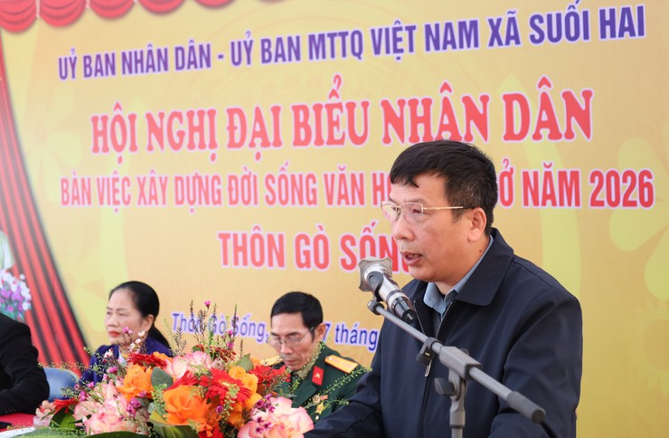 Xã Suối Hai tổ chức hội nghị đại biểu Nhân dân năm 2026 tại thôn Gò Sống- Ảnh 3.