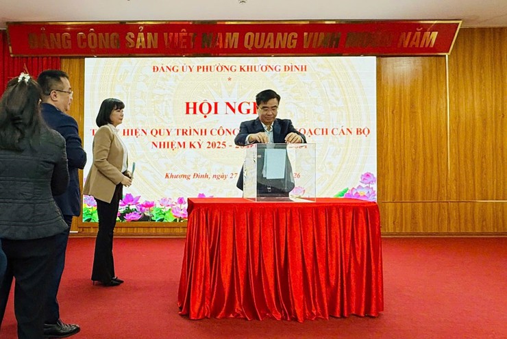 Khương Đình: Thực hiện quy trình công tác quy hoạch cán bộ nhiệm kỳ 2025-2030, 2026-2031- Ảnh 1.