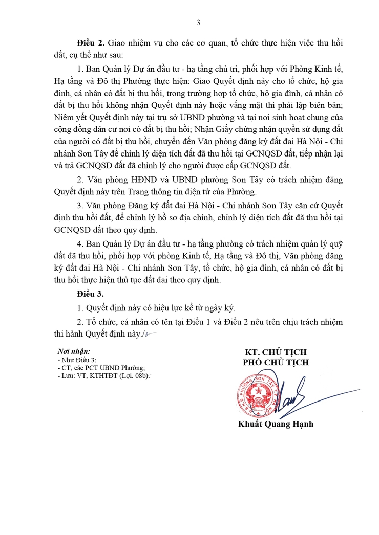 Thông báo công khai Quyết định thu hồi đất để thực hiện Dự án (hộ ông Đàm Ngọc Bắc - Tổ dân phố 6 Vân Gia)- Ảnh 3.