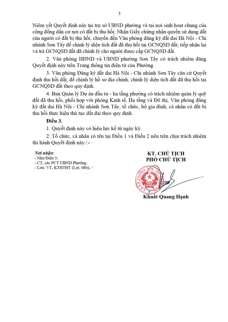Thông báo công khai Quyết định thu hồi đất để thực hiện Dự án (hộ ông Chu Văn Chức- Tổ dân phố 6 Vân Gia)- Ảnh 3.