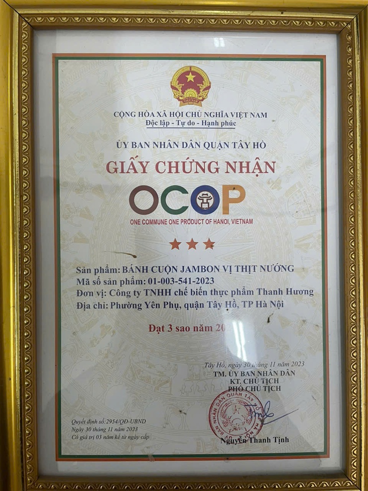 GIẤY CHỨNG NHẬN OCOP- Ảnh 1.