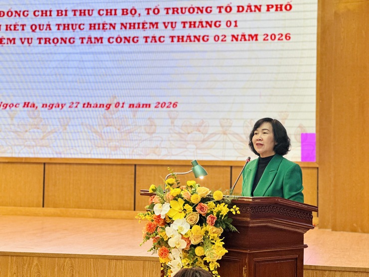 Phường Ngọc Hà tổ chức hội nghị giao ban đánh giá kết quả thực hiện nhiệm vụ chính trị tháng 01, triển khai nhiệm vụ tháng 02/2026- Ảnh 6.