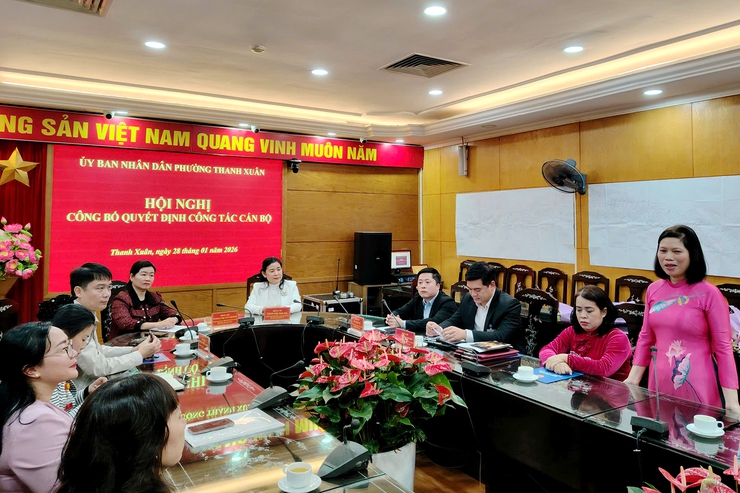 Phường Thanh Xuân: Kiện toàn lãnh đạo quản lý các trường Tiểu học cho giai đoạn mới- Ảnh 4.