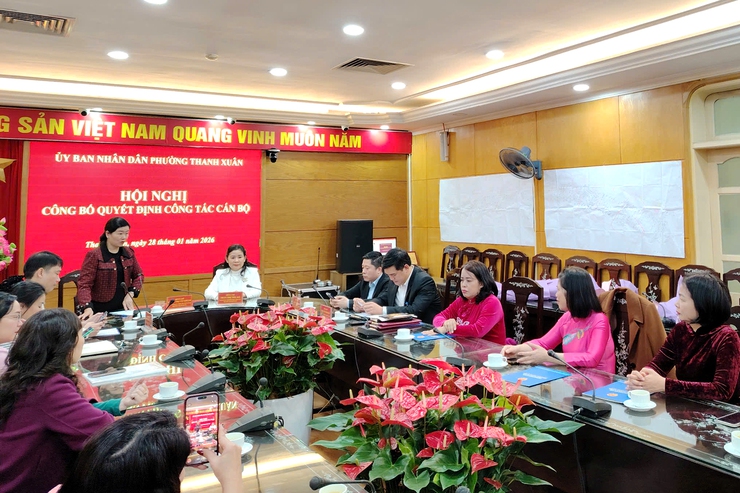 Phường Thanh Xuân: Kiện toàn lãnh đạo quản lý các trường Tiểu học cho giai đoạn mới- Ảnh 2.