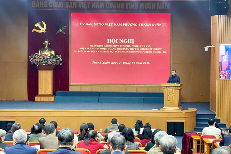 Phường Thanh Xuân hướng dẫn lấy ý kiến nhận xét và tín nhiệm của cử tri nơi cư trú đối với người ứng cử đại biểu Quốc hội và đại biểu Hội đồng nhân dân các cấp nhiệm kỳ 2026-2031- Ảnh 1.