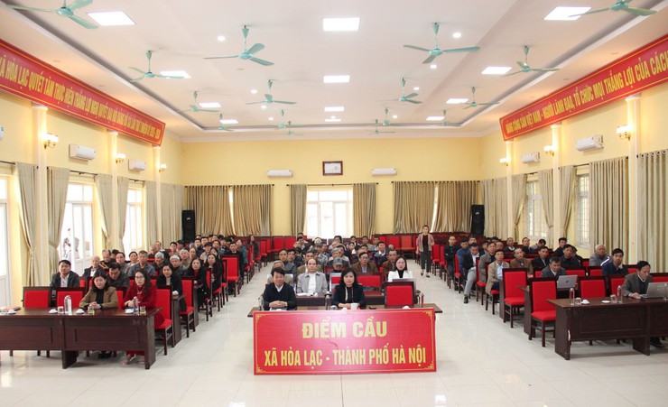 ĐẢNG ỦY XÃ HÒA LẠC TỔ CHỨC HỘI NGHỊ TIẾP SÓNG THÔNG BÁO NHANH KẾT QUẢ ĐẠI HỘI XIV CỦA ĐẢNG- Ảnh 1.