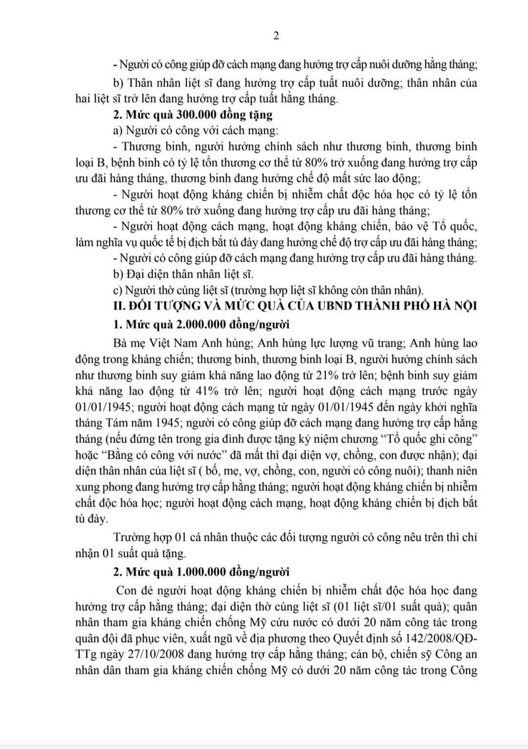UBND xã Thư Lâm thông báo niêm yết công khai đối tượng, mức quà của Chủ tịch nước, UBND thành phố Hà Nội đối với các đối tượng hưởng chính sách, người có công nhân dịp Tết Nguyên đán Bính Ngọ năm 2026- Ảnh 2.