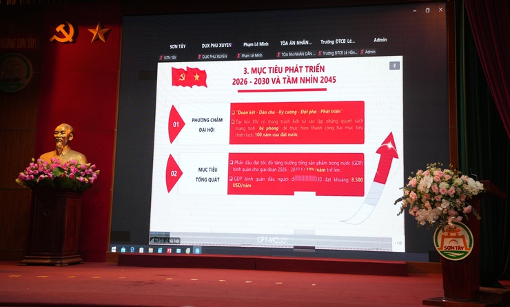 SƠN TÂY THAM DỰ TRỰC TUYẾN HỘI NGHỊ BÁO CÁO VIÊN TRUNG ƯƠNG TOÀN QUỐC THÁNG 1/2026- Ảnh 1.