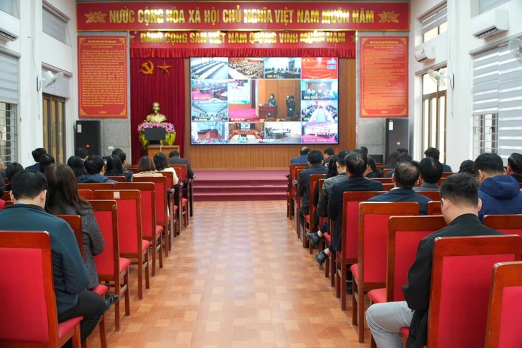 Hội nghị Báo cáo viên Trung ương toàn quốc thông báo nhanh kết quả Đại hội XIV của Đảng- Ảnh 1.