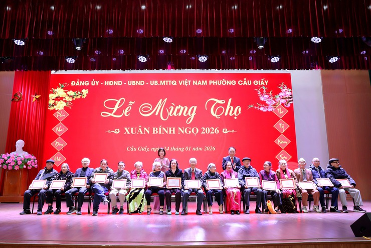 Phường Cầu Giấy trang trọng tổ chức Lễ mừng thọ người cao tuổi nhân dịp Xuân Bính Ngọ 2026- Ảnh 20.