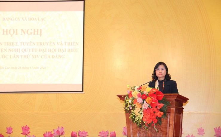 ĐẢNG ỦY XÃ HÒA LẠC TỔ CHỨC HỘI NGHỊ TIẾP SÓNG THÔNG BÁO NHANH KẾT QUẢ ĐẠI HỘI XIV CỦA ĐẢNG- Ảnh 4.