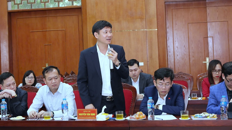 Hội nghị làm việc với đoàn công tác số 14 của Thành uỷ kiểm tra công tác bầu cử của 4 xã Vân Đình, Hoà xá, Ứng Hoà và Ứng Thiên- Ảnh 6.