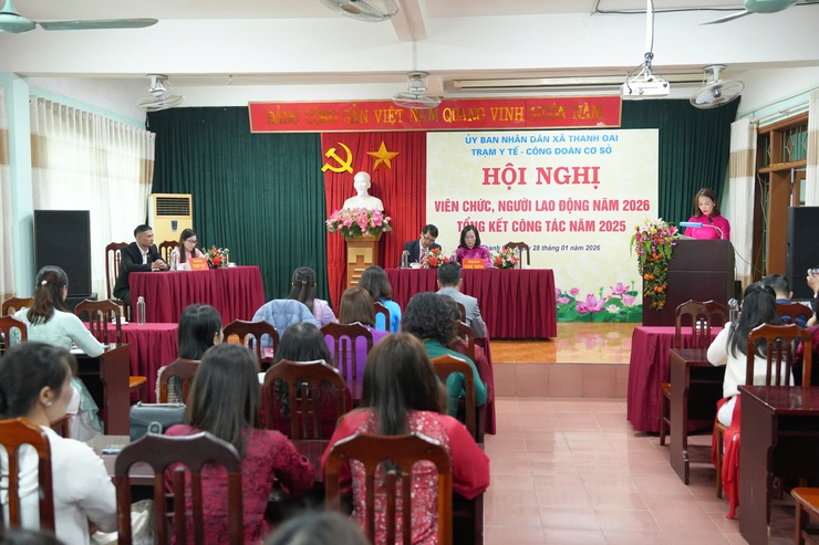 Trạm Y tế xã Thanh Oai tổ chức hội nghị viên chức, người lao động năm 2026- Ảnh 4.