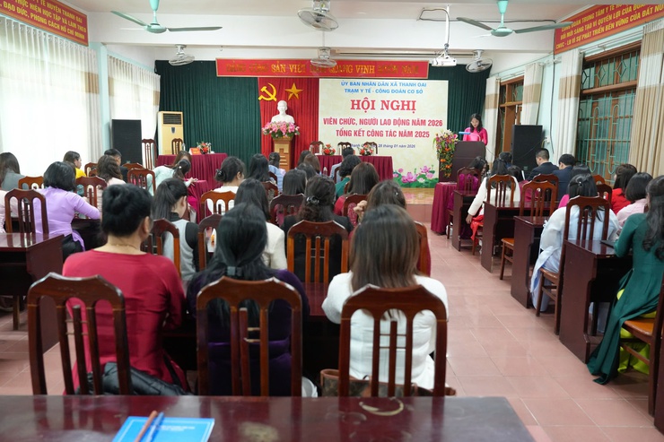 Trạm Y tế xã Thanh Oai tổ chức hội nghị viên chức, người lao động năm 2026- Ảnh 1.