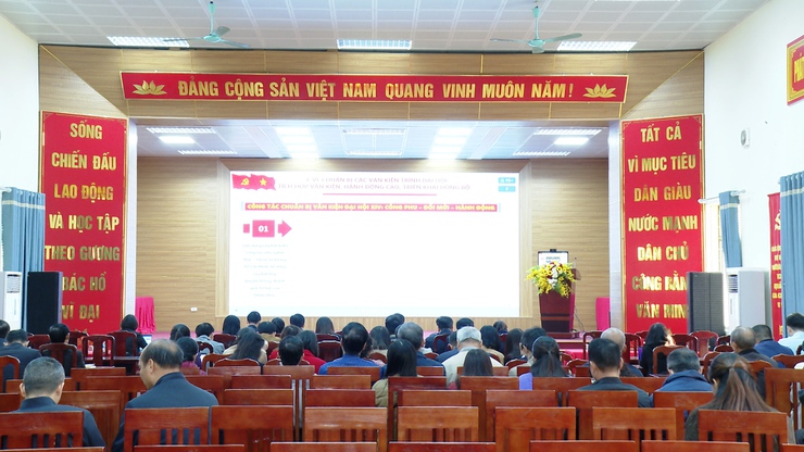 Ứng Hòa tham dự hội  nghị báo cáo viên Trung ương thông báo nhanh kết quả Đại hội XIV của Đảng.- Ảnh 3.