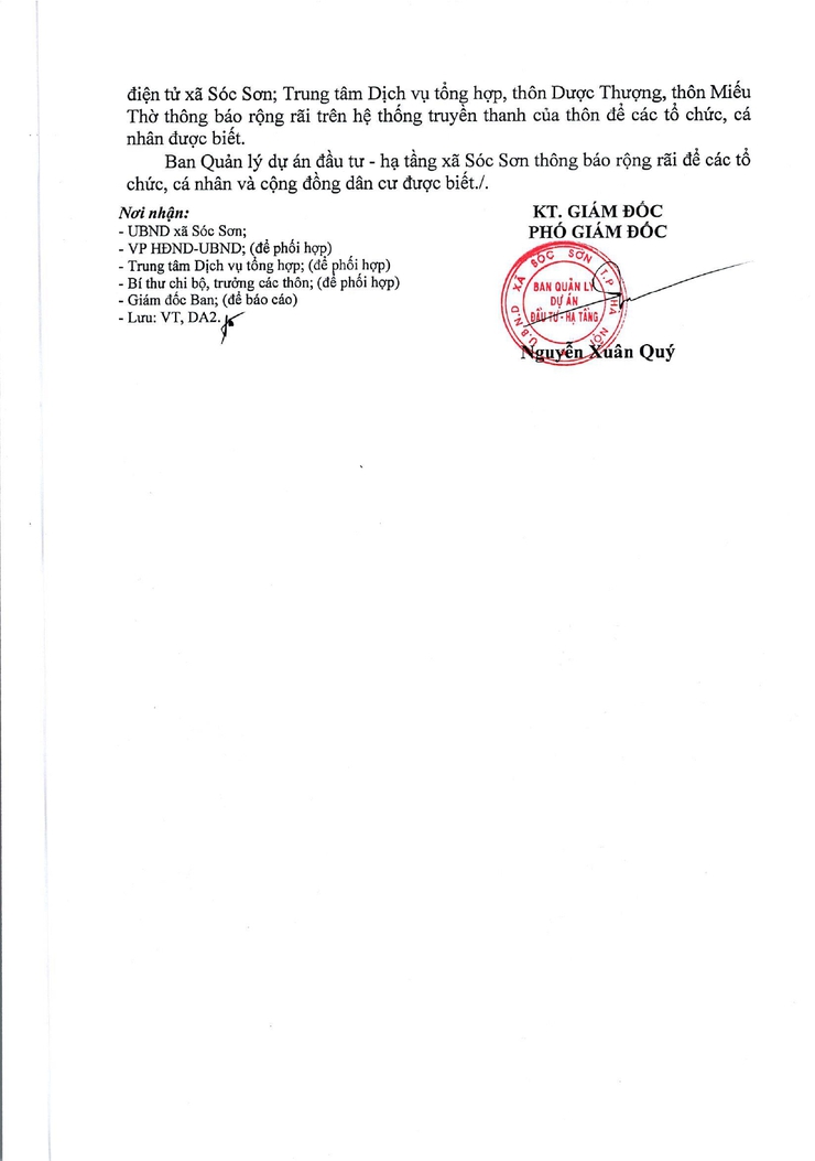 THÔNG BÁO NIÊM YẾT CÔNG KHAI QUY HOẠCH TỶ LỆ 1/500 DỰ ÁN: XÂY DỰNG HTKT CHỈNH TRANG KHU DÂN CƯ, TẠI Ô I.2.2 PHÂN KHU 1 - KHU ĐÔ THỊ VỆ TINH SÓC SƠN- Ảnh 2.