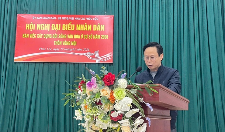 Thôn Võng Nội tổ chức Hội nghị Đại biểu nhân dân bàn việc xây dựng đời sống văn hóa năm 2026- Ảnh 3.