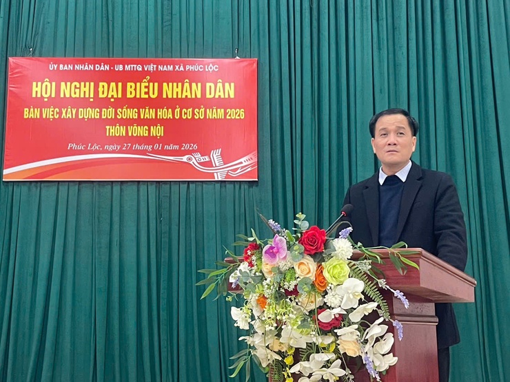 Thôn Võng Nội tổ chức Hội nghị Đại biểu nhân dân bàn việc xây dựng đời sống văn hóa năm 2026- Ảnh 2.