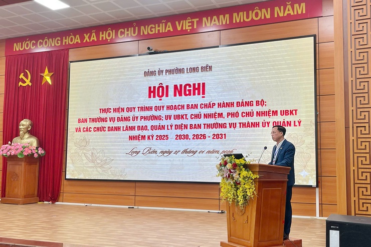 ĐẢNG ỦY PHƯỜNG LONG BIÊN TỔ CHỨC HỘI NGHỊ THỰC HIỆN QUY TRÌNH QUY HOẠCH CÁN BỘ- Ảnh 2.