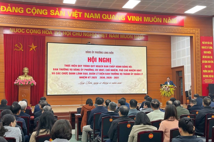 ĐẢNG ỦY PHƯỜNG LONG BIÊN TỔ CHỨC HỘI NGHỊ THỰC HIỆN QUY TRÌNH QUY HOẠCH CÁN BỘ- Ảnh 1.