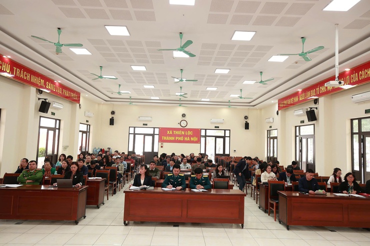 Xã Thiên Lộc tổ chức Hội nghị triển khai hướng dẫn lập và niêm yết danh sách cử tri- Ảnh 1.