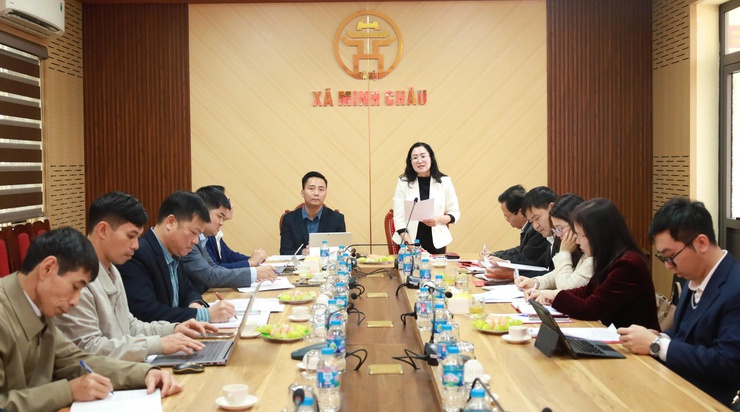 Ban Tuyên giáo và Dân vận Thành ủy Hà Nội khảo sát phong trào thi đua "Dân vận khéo" tại xã Minh Châu- Ảnh 13.