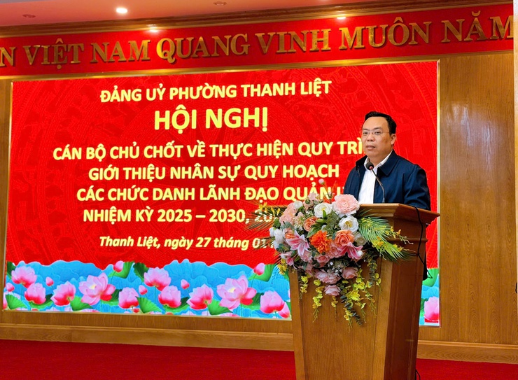 Đảng ủy phường Thanh Liệt: Hoàn thành việc rà soát, bổ sung quy hoạch cán bộ lãnh đạo quản lý nhiệm kỳ 2025–2030, 2026–2031- Ảnh 2.
