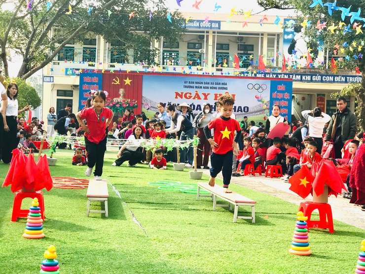 "NGÀY HỘI THỂ THAO" CHO TRẺ TẠI TRƯỜNG MẦM NON HỒNG DƯƠNG - Ảnh 3.