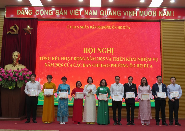 Phường Ô Chợ Dừa tổng kết hoạt động các Ban chỉ đạo năm 2025, triển khai nhiệm vụ năm 2026 của các Ban chỉ đạo phường- Ảnh 5.