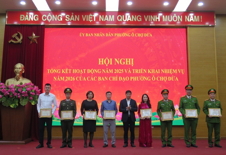 Phường Ô Chợ Dừa tổng kết hoạt động các Ban chỉ đạo năm 2025, triển khai nhiệm vụ năm 2026 của các Ban chỉ đạo phường- Ảnh 6.