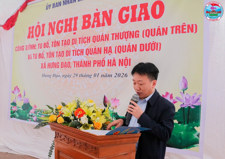 XÃ HƯNG ĐẠO TỔ CHỨC HỘI NGHỊ BÀN GIAO CÔNG TRÌNH TU BỔ, TÔN TẠO DI TÍCH QUÁN THƯỢNG VÀ QUÁN HẠ- Ảnh 9.