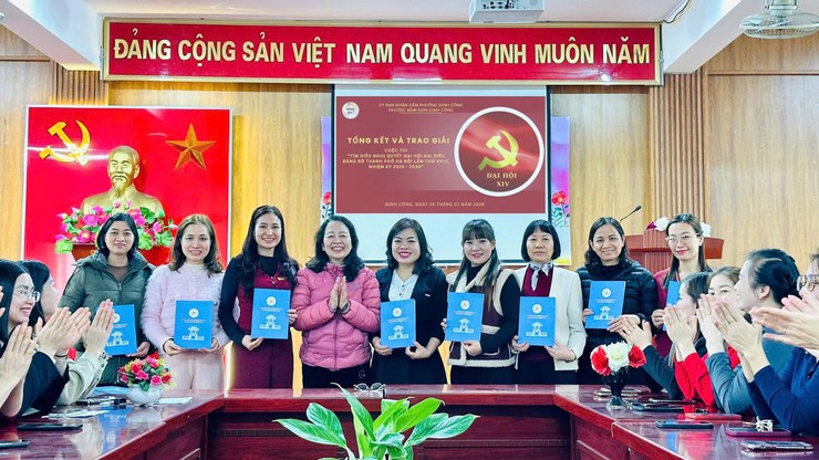 Trường Mầm non trao giải tổng kết cuộc thi tìm hiểu Nghị quyết Đại hội đại biểu Đảng bộ thành phố Hà Nội lần thứ XVIII, nhiệm kỳ 2025 - 2030;- Ảnh 3.