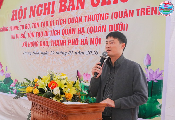 XÃ HƯNG ĐẠO TỔ CHỨC HỘI NGHỊ BÀN GIAO CÔNG TRÌNH TU BỔ, TÔN TẠO DI TÍCH QUÁN THƯỢNG VÀ QUÁN HẠ- Ảnh 5.