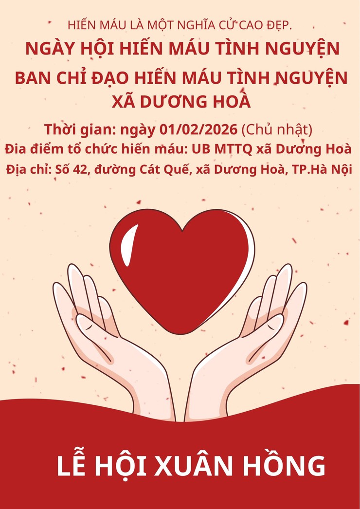 Xã Dương Hoà kêu gọi hưởng ứng Lễ hội Xuân hồng năm 2026- Ảnh 1.