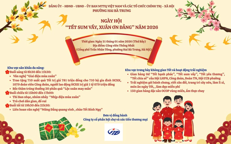 Phường Hai Bà Trưng: Tổ chức Ngày hội "Tết sum vầy, Xuân ơn Đảng".- Ảnh 1.