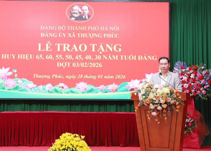 29 đảng viên thuộc đảng bộ xã Thượng Phúc được trao tặng Huy hiệu Đảng đợt 3/2/2026- Ảnh 6.
